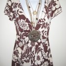 Cute Babydoll Deep V-cut Shirt Sz Large