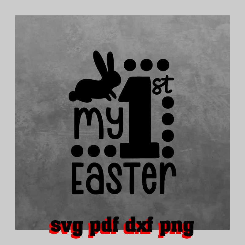 my first Happy Easter Svg Pdf Dxf Png File #9