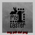 my first Happy Easter Svg Pdf Dxf Png File #9