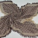 Louis Vuitton 140x140CM COTTON FOULARD Shawl- Brown