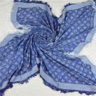 Louis Vuitton 140x140CM COTTON FOULARD Shawl- Blue