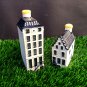 Vintage KLM BOLS Delft Dutch 2 Miniature Houses. No. 2+57
