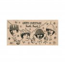 NEW Happy Christmas Beatle People Rubber Stamp, Beatles Stamp, Christmas Stamp