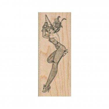 NEW Witch Lady RUBBER STAMP, Halloween Stamp, Sexy Witch Stamp, Witch Stamp