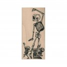 NEW Skeleton Family RUBBER STAMP, Halloween Stamp, Skeleton Stamp, Family Stamp