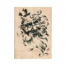 NEW Holly Santa RUBBER STAMP, Santa Claus Stamp, Santa Stamp, Christmas Stamp