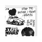 Unmounted/Uncut Rubber Stamp Sheet, Banksy, David Bowie, Love Bug, Storm Trooper