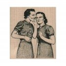NEW Whispering Secret RUBBER STAMP, Secret Stamp, Gossip Stamp, Ladies Stamp