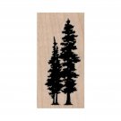 NEW Fir Trees Silhouette RUBBER STAMP, Tree Stamp, Pine Tree Stamp, Christmas