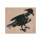 NEW Faded Crow/Raven RUBBER STAMP, Halloween Stamp, Raven, Crow, Bird Stamp