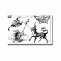 Unmounted/Uncut Rubber Stamp Sheet, Fantasy, Palm Reading, Coffin, Cross, Witch