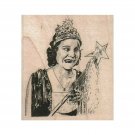 NEW Cross Eyed Fairy RUBBER STAMP, Fantasy Stamp, Fairy Stamp, Funny Stamp, Fay