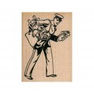 NEW Postman RUBBER STAMP, Mail Delivery Rubber Stamp, Postman Delivering Letters