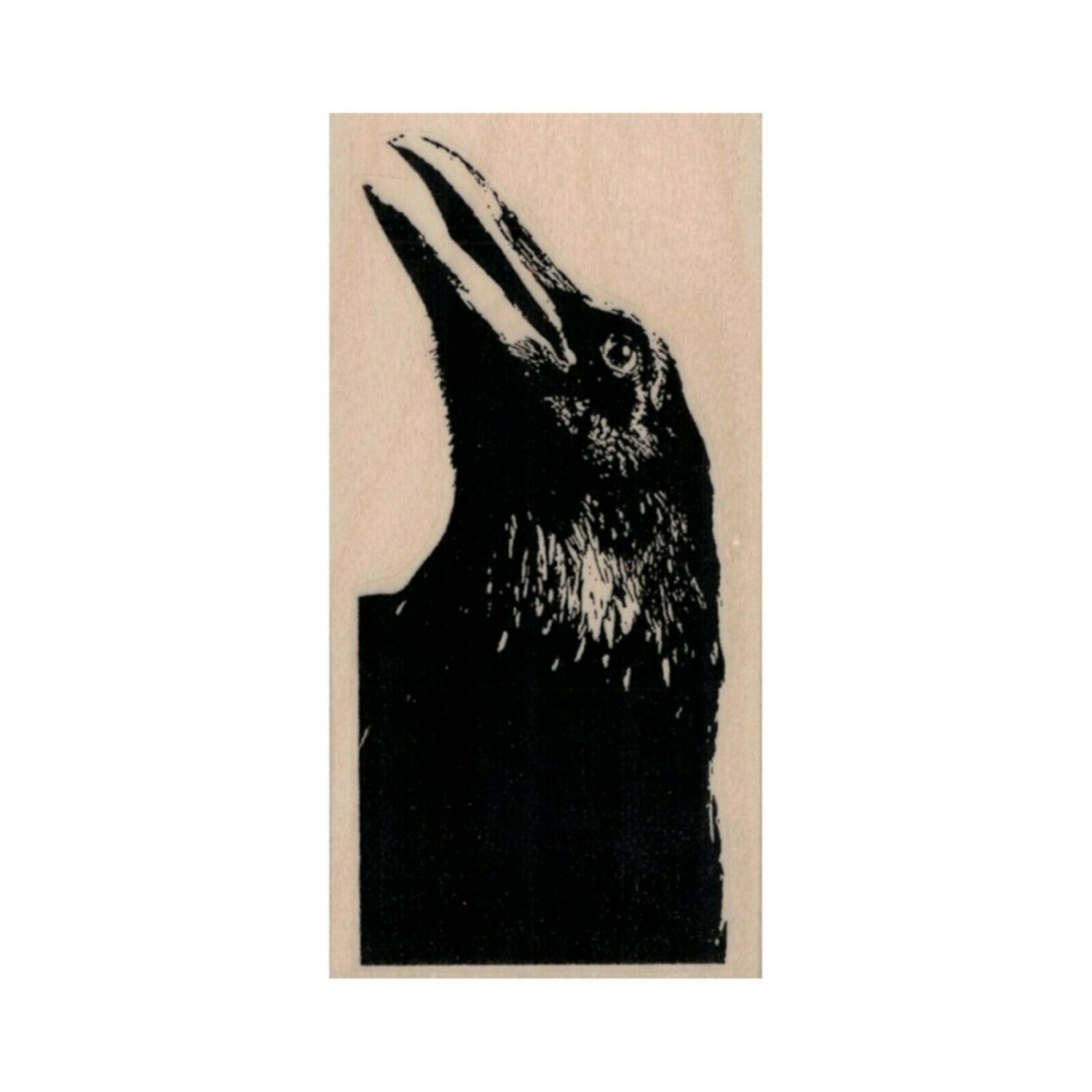 NEW Raven Looking Up RUBBER STAMP, Halloween Stamp, Raven Stamp, Crow Stamp