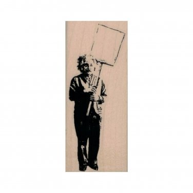 NEW Banksy Einstein Protester RUBBER STAMP, Einstein Stamp, Protesting Stamp