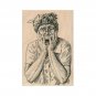 NEW Hands On Face RUBBER STAMP, Shocked Woman Stamp, Lady Stamp, Woman Stamp