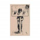 Mounted Rubber Stamp, Man In Stock, Punishment, Stock, Pilgrim, Pillory, Pranger