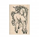NEW Shy Unicorn RUBBER STAMP, Unicorn Stamp, Fantasy Stamp, Rainbow Stamp