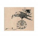 Mounted Rubber Stamp, Wheeley Rabbit, Steampunk Rabbit, Rabbit, Bunny, Top Hat