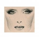 NEW Facial Features RUBBER STAMP, Lady Stamp, Woman Stamp, Face Stamp