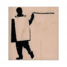 NEW Banksy Billboard Spray Painter RUBBER STAMP, Sign Stamp, Street Art Stamp