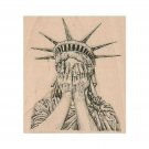 NEW Weeping Statue of Liberty RUBBER STAMP, Lady Liberty Stamp, Liberty Island