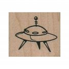 NEW Flying Saucer RUBBER STAMP, Alien Stamp, Spaceship Stamp, Outer Space Stamp