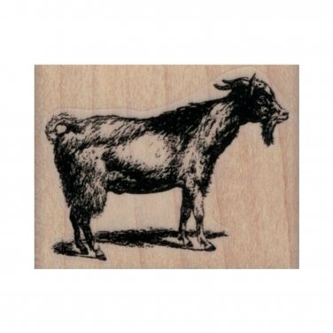 NEW Goat Standing RUBBER STAMP, Goat Stamp, Farm Animal Stamp, Mammal Stamp