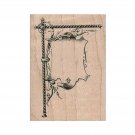Mounted Rubber Stamp, Fancy Sign Stamp, Sign Stamp, Mixed Media, Medieval Stamp