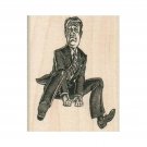 New Falling Man RUBBER STAMP, Man Stamp, Falling Stamp, Holding On Stamp