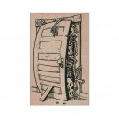 NEW Skeletons In The Closet RUBBER STAMP, Halloween Stamp, Skeleton Stamp