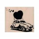 NEW Banksy Love Bug RUBBER STAMP, Love Bug Stamp, VW, Travel, Transportation,Car