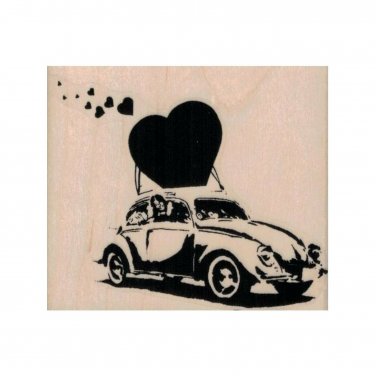 NEW Banksy Love Bug RUBBER STAMP, Love Bug Stamp, VW, Travel, Transportation,Car