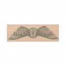 NEW Steampunk Winged Gear RUBBER STAMP, Steampunk Stamp, Wing Stamp, Gear Stamp