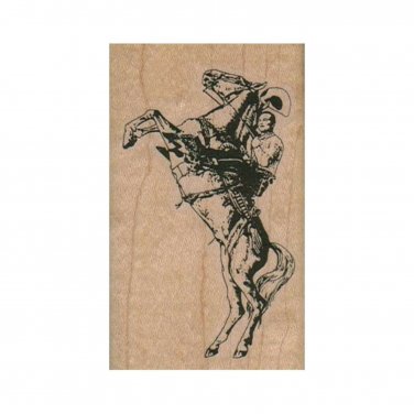 NEW Bucking Cowboy RUBBER STAMP, Cowboy Stamp, Western Stamp, Old West Stamp