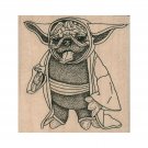 Mounted Rubber Stamp, Dog in Yoda Costume, Yoda Stamp, Dog Stamp, Star Wars, Dog