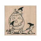 NEW Frog O' Lantern RUBBER STAMP, Halloween Stamp, Frog Stamp, Pumpkin Stamp