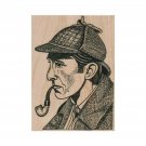 NEW Sherlock Holmes RUBBER STAMP, Sherlock Stamp, Detective Stamp, Inspector