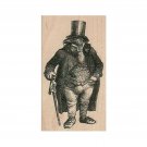 NEW Grandville Hawk RUBBER STAMP, Hawk Stamp, Anthropomorphic Hawk, Steampunk