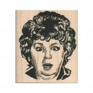 NEW Shocked Woman RUBBER STAMP, Surprised Lady, Lady Rubber Stamp, Shocked Lady