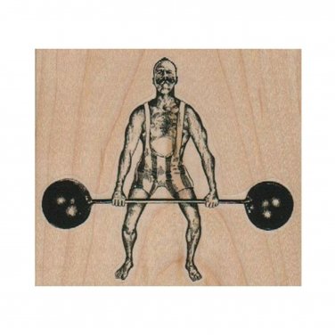 NEW Circus Strongman RUBBER STAMP, Carnival Stamp, Circus Stamp, Amusement Park