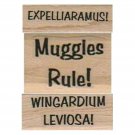 Lot of 3 NEW Harry Potter Bundle RUBBER STAMPS, Harry Potter Spells, Witchcraft