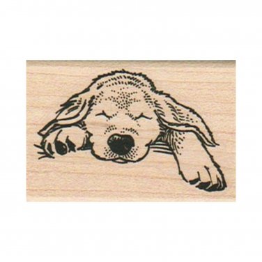 NEW Sleeping Dog RUBBER STAMP, Dog Stamp, Puppy Stamp, Golden Retriever Puppy