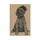 NEW Dog In Hat RUBBER STAMP, Christmas Stamp, Holiday Stamp, Winter Dog Stamp