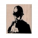 NEW Banksy Cop Giving Finger RUBBER STAMP, London Police Stamp, London Stamp