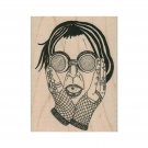New Steampunk Lady RUBBER STAMP, Steampunk Stamp, Surprised Lady Stamp