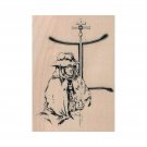 Mounted Rubber Stamp, Pilgrim, Quaker, Religious, Priest, Settlers, Witch Trial