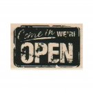 NEW Open Sign RUBBER STAMP, Come In We're Open Stamp, Business Stamp, Welcome