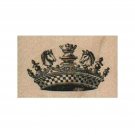 Crown With Horses RUBBER STAMP, Royalty Stamp, King Stamp, Queen Stamp, Royals