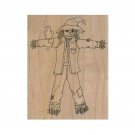 NEW Scarecrow RUBBER STAMP, Halloween Stamp, Fall Stamp, Autumn Stamp, Farm